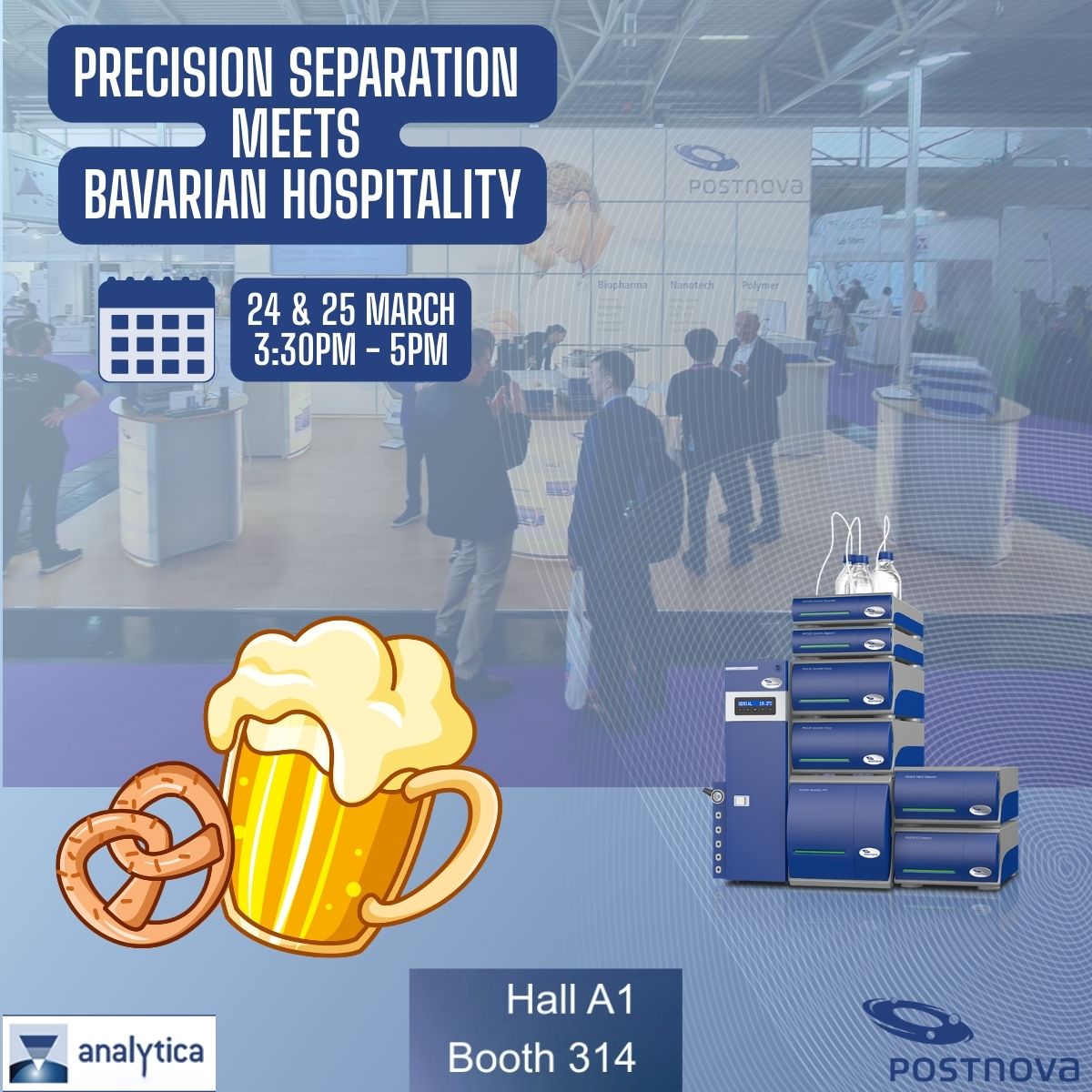 Analytica 2026: Meet us for a nice chat, and enjoy a beer and a pretzel. 